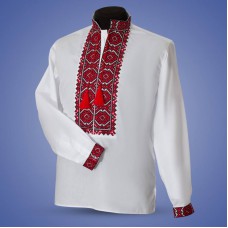 Embroidered shirt "Warrior" red